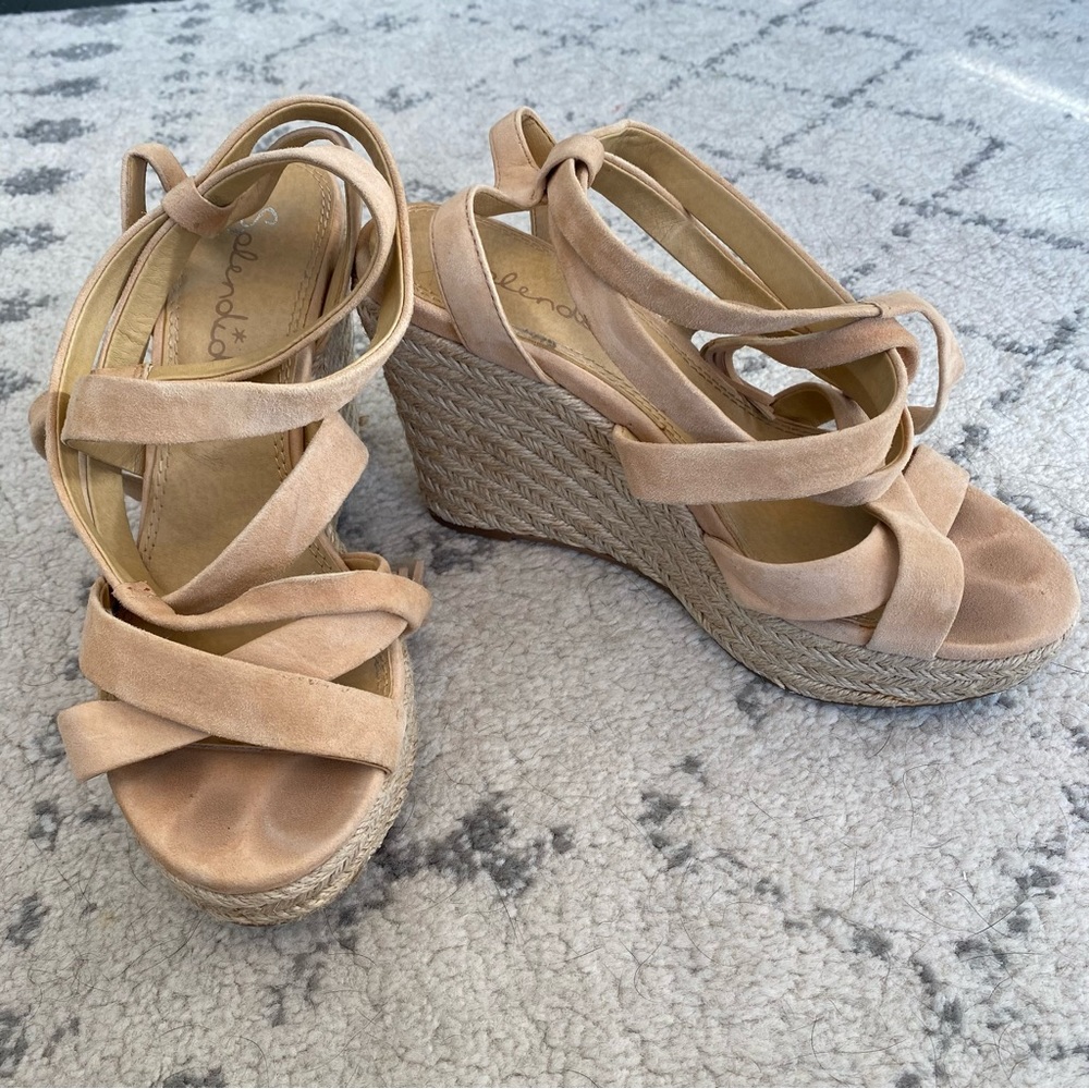 Splendid - Suede Women's Janice Espadrille Wedge Sandal, size 7 1/2.
